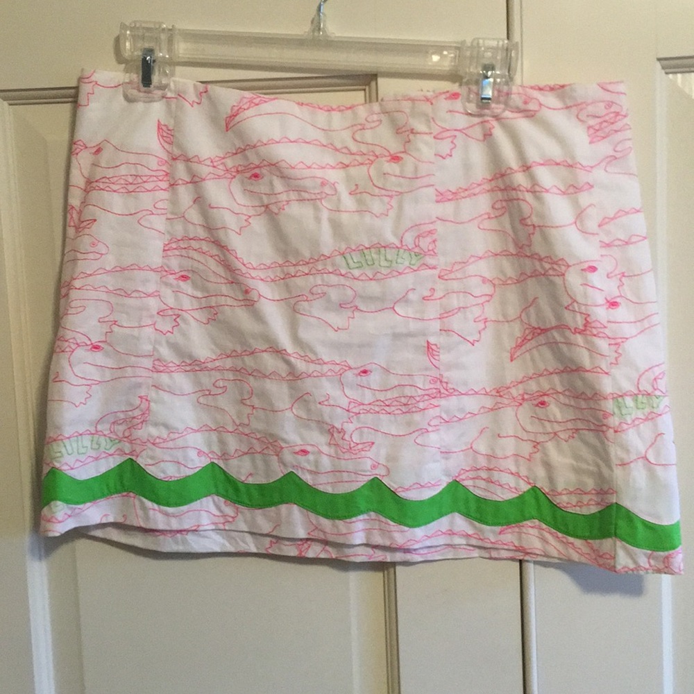 Lilly Pulitzer Alligator White Skort